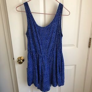 Blue & White Patterned Romper